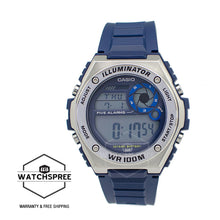 Load image into Gallery viewer, Casio Digital Blue Resin Band Watch MWD100H-2A MWD-100H-2A
