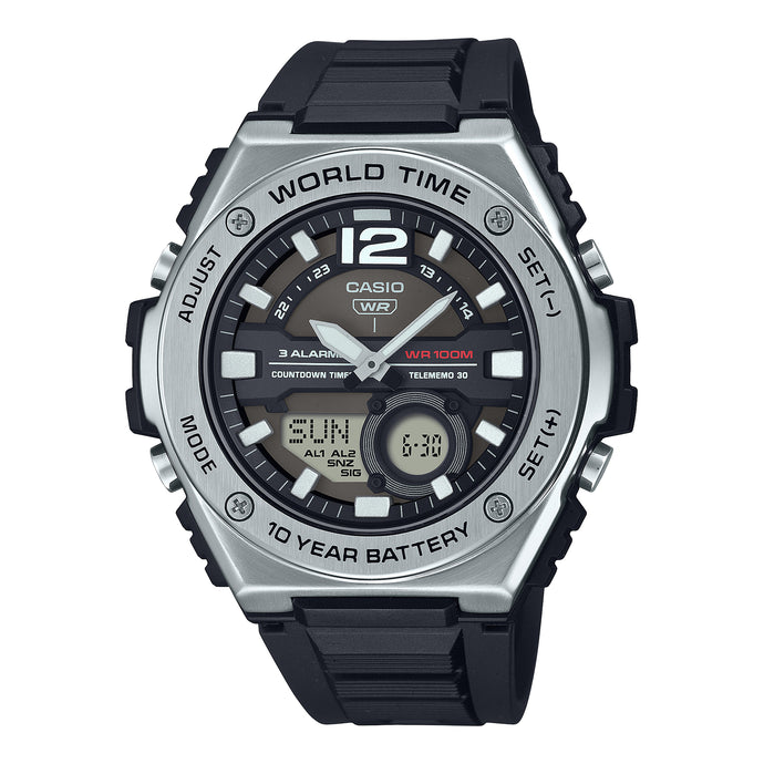 Casio Analog-Digital Sporty Black Resin Band Watch MWQ100-1A MWQ-100-1A