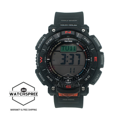 Casio Pro Trek Tough Solar Duplex LCD Bio-Based Black Resin Watch PRG340-1D PRG-340-1D PRG-340-1