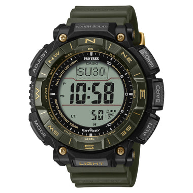 Casio Pro Trek PRG-340 Lineup 30th Anniversary Triple Sensor Solar Bio-Based Green Resin Band Watch PRG340ANS-3D PRG-340ANS-3D PRG-340ANS-3