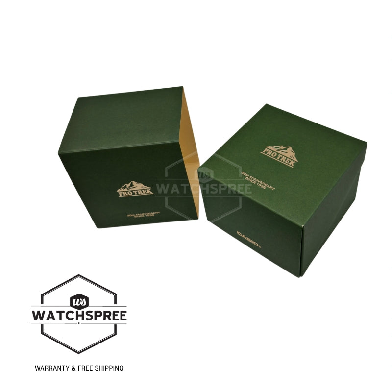 Casio Pro Trek PRG-340 Lineup 30th Anniversary Triple Sensor Solar Bio-Based Green Resin Band Watch PRG340ANS-3D PRG-340ANS-3D PRG-340ANS-3