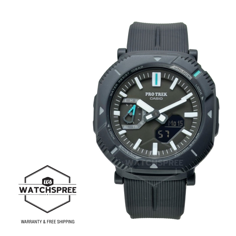 Casio Pro Trek PRJ-B001 Lineup Bluetooth Tough Solar Bio-Based Black Resin Band Watch PRJB001-1D PRJ-B001-1D PRJ-B001-1