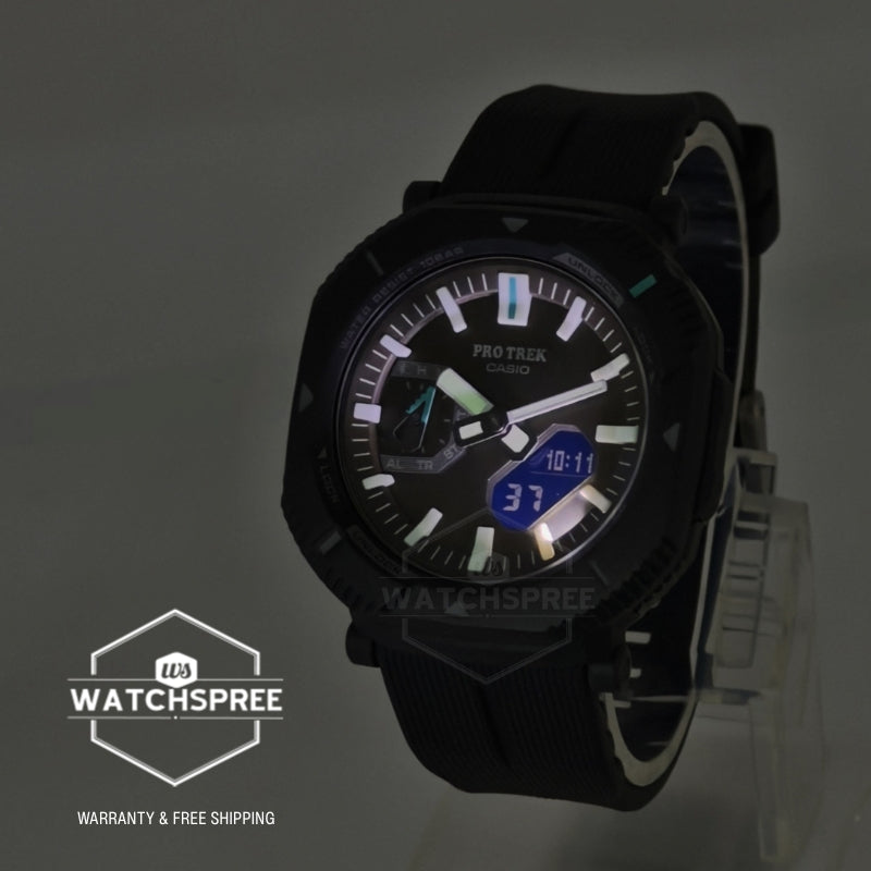 Casio Pro Trek PRJ-B001 Lineup Bluetooth Tough Solar Bio-Based Black Resin Band Watch PRJB001-1D PRJ-B001-1D PRJ-B001-1