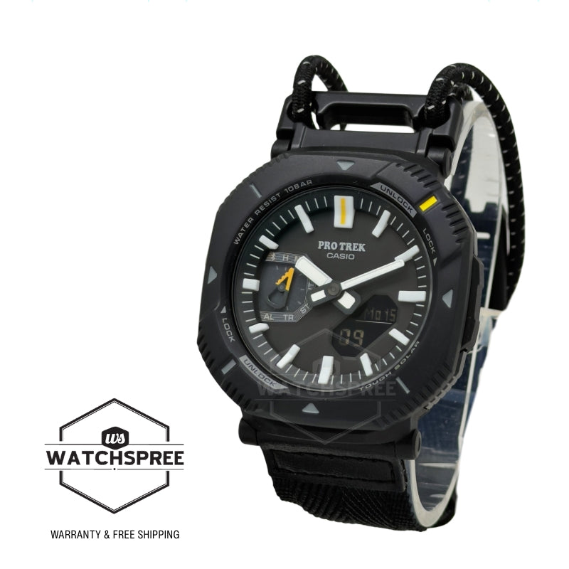 Casio Pro Trek PRJ-B001 Lineup Bluetooth Tough Solar Black Cloth Band Watch PRJB001B-1D PRJ-B001B-1D PRJ-B001B-1