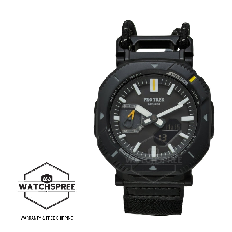 Casio Pro Trek PRJ-B001 Lineup Bluetooth Tough Solar Black Cloth Band Watch PRJB001B-1D PRJ-B001B-1D PRJ-B001B-1