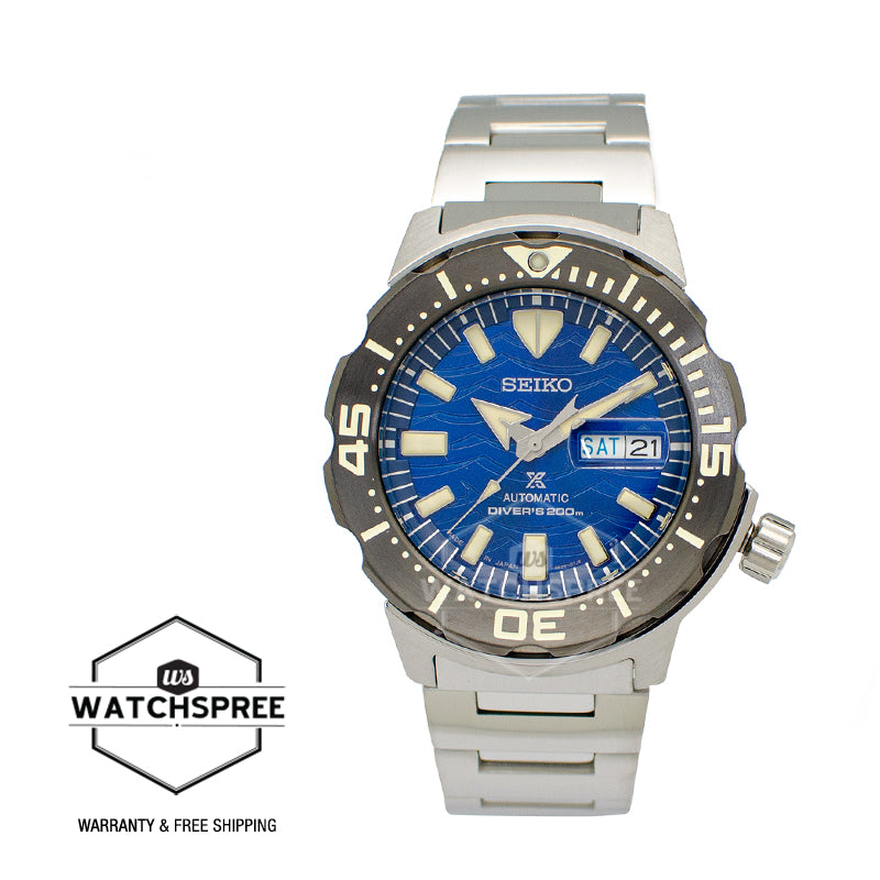 Seiko Prospex (Japan Made) Diver Scuba Save the Ocean Special Edition Silver Stainless Steel Band Watch SBDY045 SBDY045J  (Not For EU Buyers) (Not For EU Buyers) (LOCAL BUYERS ONLY)
