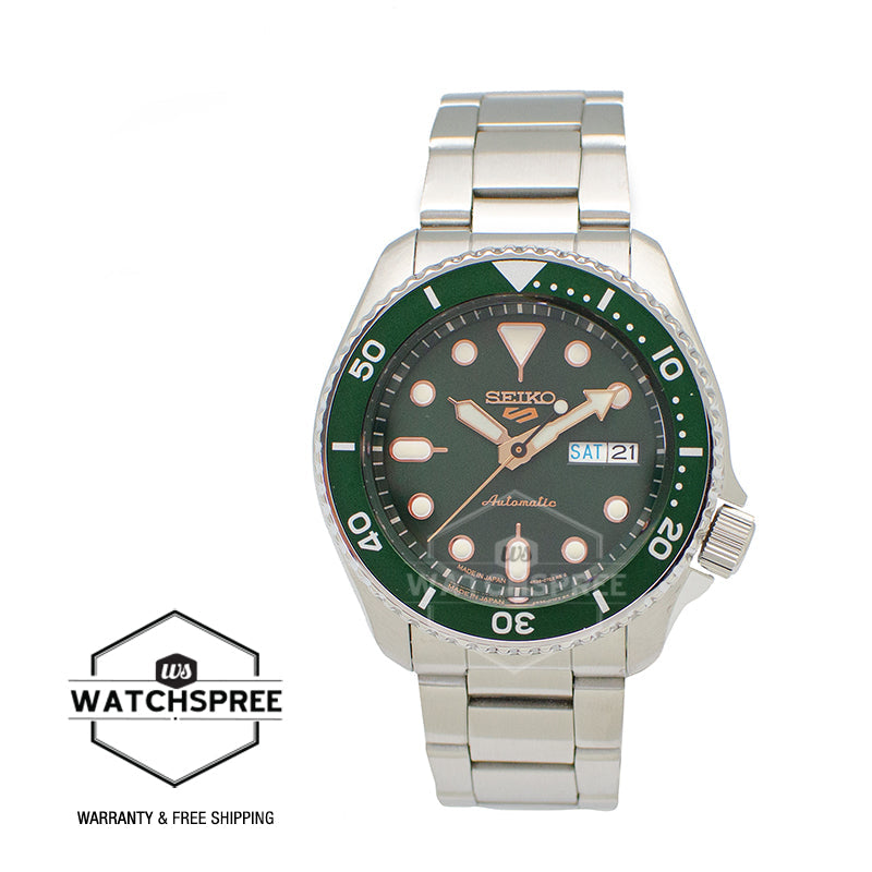 Seiko 5 Sports (Japan Made) Automatic Silver Stainless Steel Band Watch SBSA013 SBSA013J (LOCAL BUYERS ONLY)
