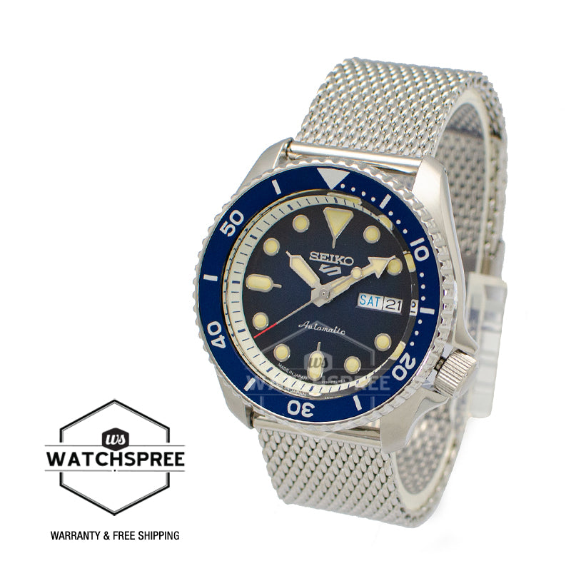 [JDM] Seiko 5 Sports (Japan Made) Automatic Silver Stainless Steel Band Watch SBSA015 SBSA015J (Not For EU Buyers) (LOCAL BUYERS ONLY)
