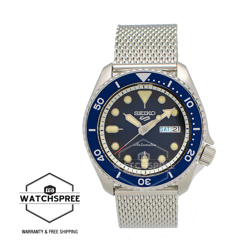 [JDM] Seiko 5 Sports (Japan Made) Automatic Silver Stainless Steel Band Watch SBSA015 SBSA015J (Not For EU Buyers) (LOCAL BUYERS ONLY)