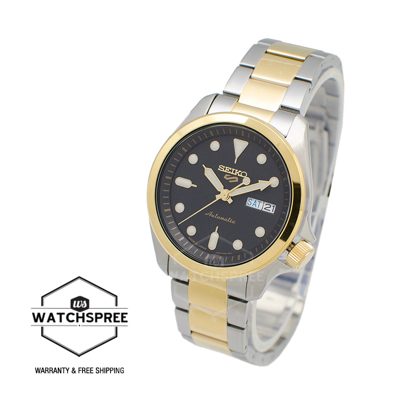 Seiko 5 Sports (Japan Made) Automatic Two Tone Stainless Steel Band Watch SBSA050 SBSA050J (LOCAL BUYERS ONLY)