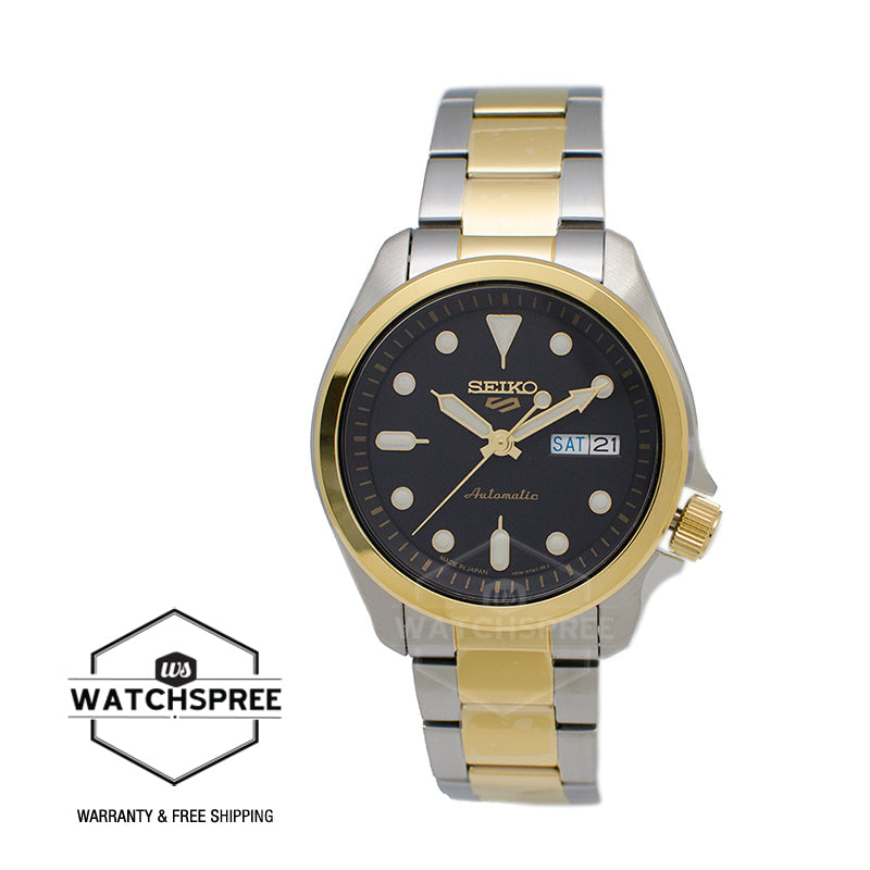 Seiko 5 Sports (Japan Made) Automatic Two Tone Stainless Steel Band Watch SBSA050 SBSA050J (LOCAL BUYERS ONLY)
