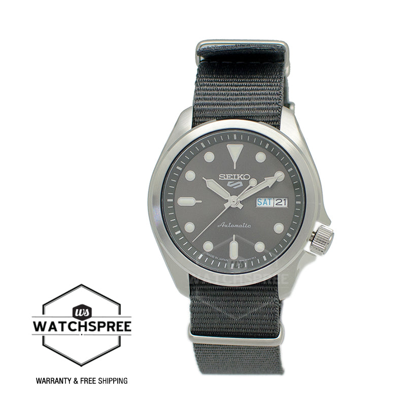 Seiko 5 Sports (Japan Made) Automatic Grey Nylon Strap Watch SBSA051 SBSA051J (LOCAL BUYERS ONLY)