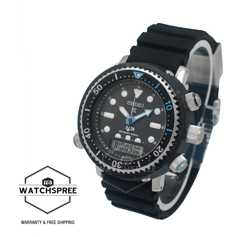 Seiko Prospex Arnie PADI Solar Diver's Black Silicone Strap Watch SNJ035P1 (LOCAL BUYERS ONLY)