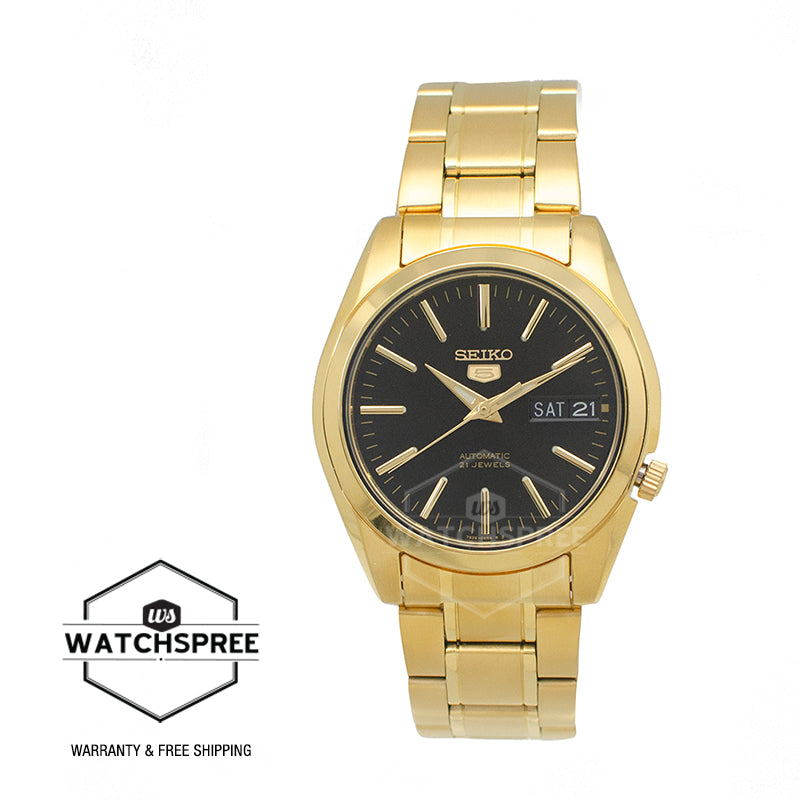 Seiko 5 Automatic Gold-Tone Stainless Steel Band Watch SNKL50K1