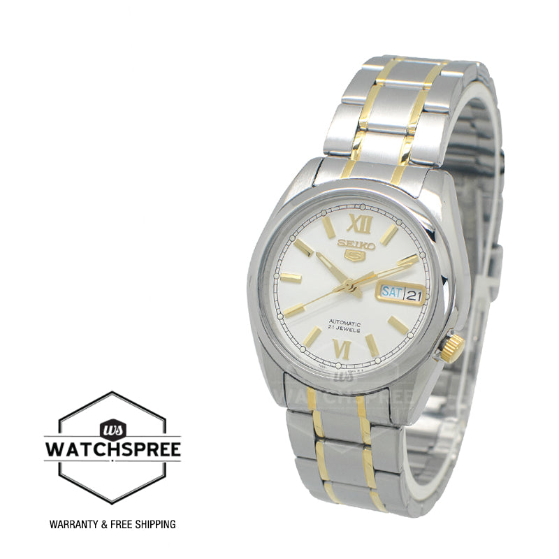 Seiko 5 Automatic Two-Tone Stainless Steel Band Watch SNKL57K1