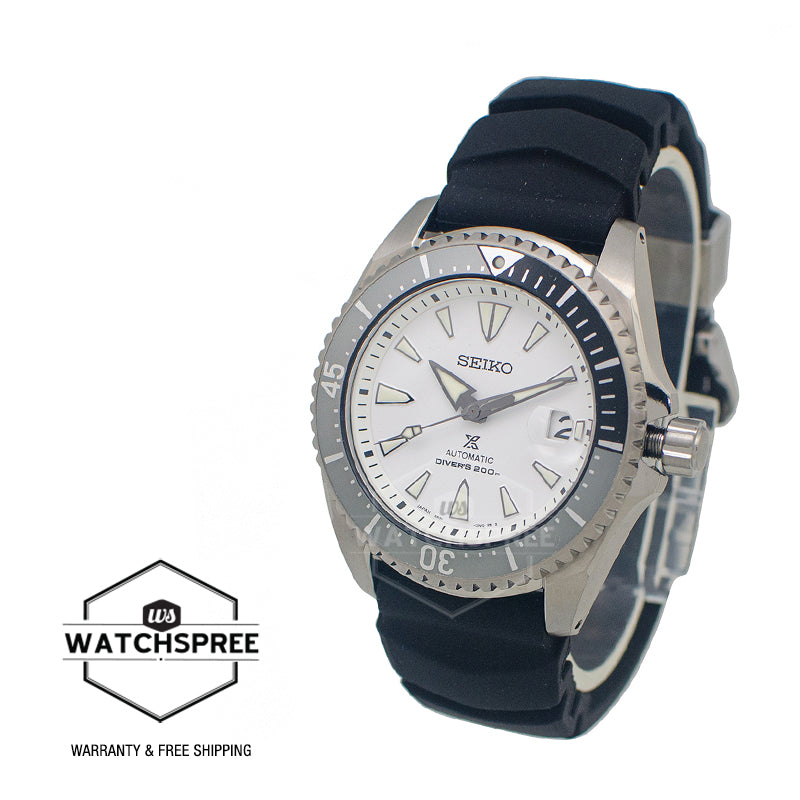 Seiko Prospex (Japan Made) Shogun Titanium Automatic Diver's Black Silicone Strap Watch SPB191J1