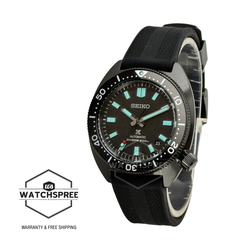 Seiko Prospex (Japan Made) Black Series Night Turtle Automatic Diver's Black Silicone Strap Watch SPB335J1 (Limited Edition of 4,500 pieces)