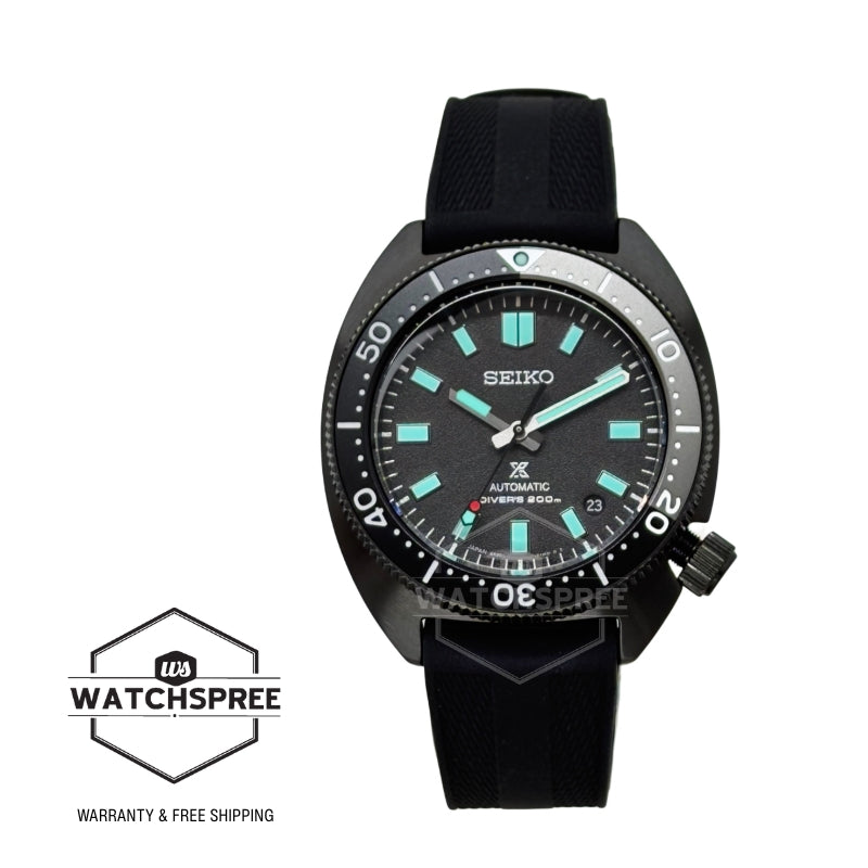 Seiko Prospex (Japan Made) Black Series Night Turtle Automatic Diver's Black Silicone Strap Watch SPB335J1 (Limited Edition of 4,500 pieces)