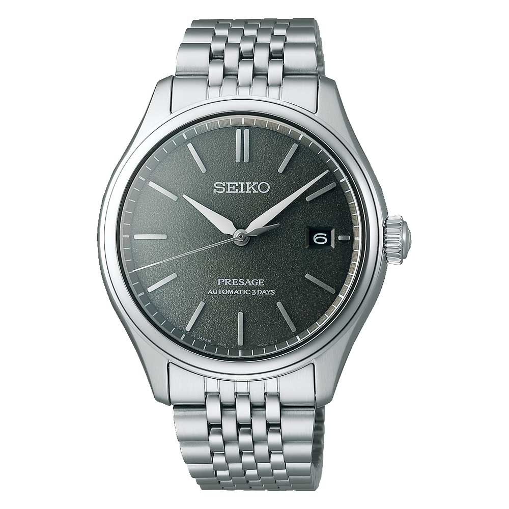 Seiko Presage (Japan Made) Automatic 'Sensaicha' Stainless Steel Band Watch SPB465J1