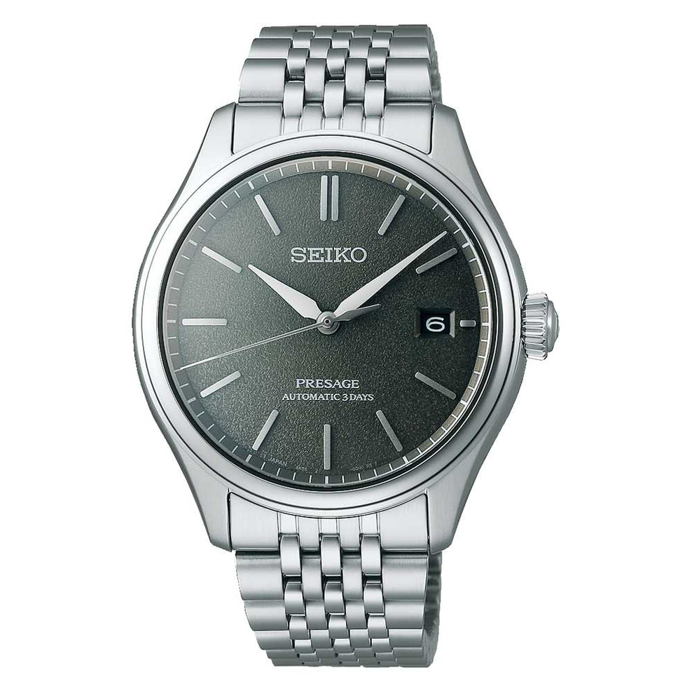 Seiko Presage (Japan Made) Automatic 'Sensaicha' Stainless Steel Band Watch SPB465J1