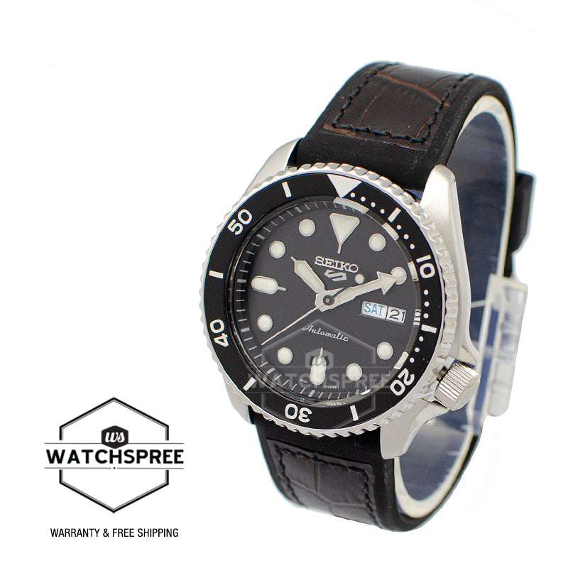Seiko 5 Sports Automatic Black/Brown Silicone Strap Watch SRPD55K2 (LOCAL BUYERS ONLY)