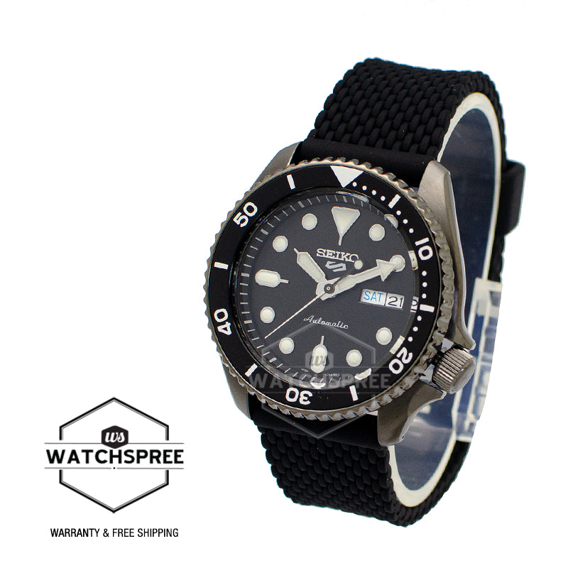 Seiko 5 Sports Automatic Black Silicon Strap Watch SRPD65K2 (LOCAL BUYERS ONLY)