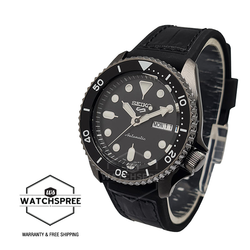 Seiko 5 Sport Automatic Black Silicone Strap Watch SRPD65K3 (LOCAL BUYERS ONLY)