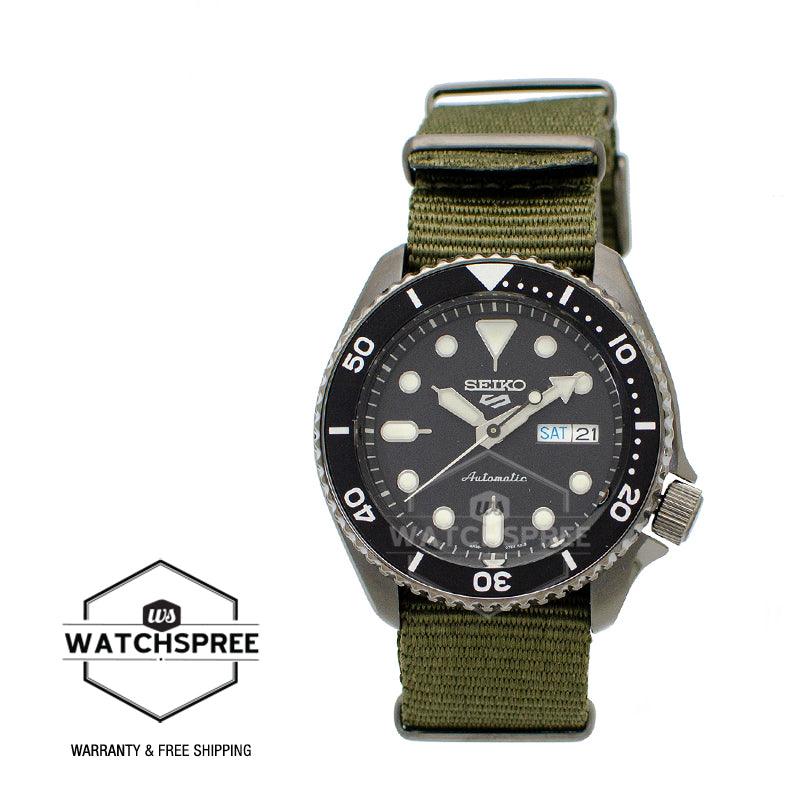 Seiko 5 Sports Automatic Green Nylon Strap Watch SRPD65K4 (LOCAL BUYERS ONLY)