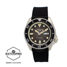 Load image into Gallery viewer, Seiko 5 Sports Automatic Black Silicon Strap Watch SRPD73K2 (LOCAL BUYERS ONLY)
