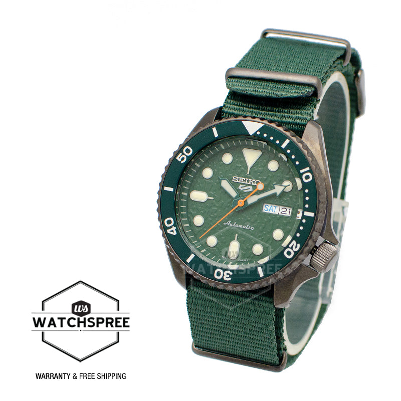 Seiko 5 Sports Automatic Green Nylon Strap Watch SRPD77K1 (LOCAL BUYERS ONLY)