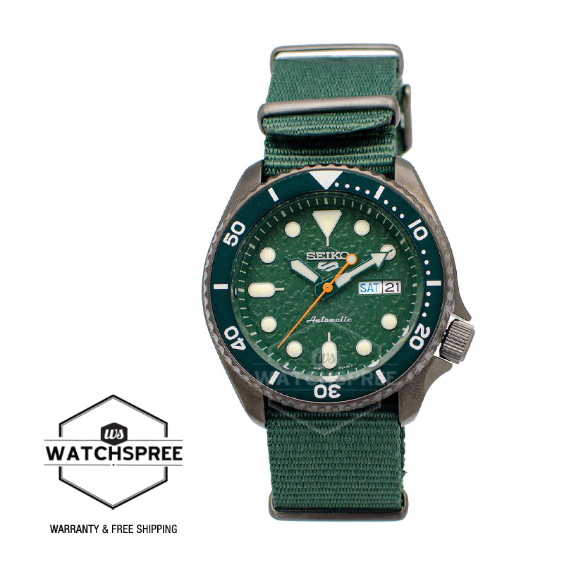 Seiko 5 Sports Automatic Green Nylon Strap Watch SRPD77K1 (LOCAL BUYERS ONLY)
