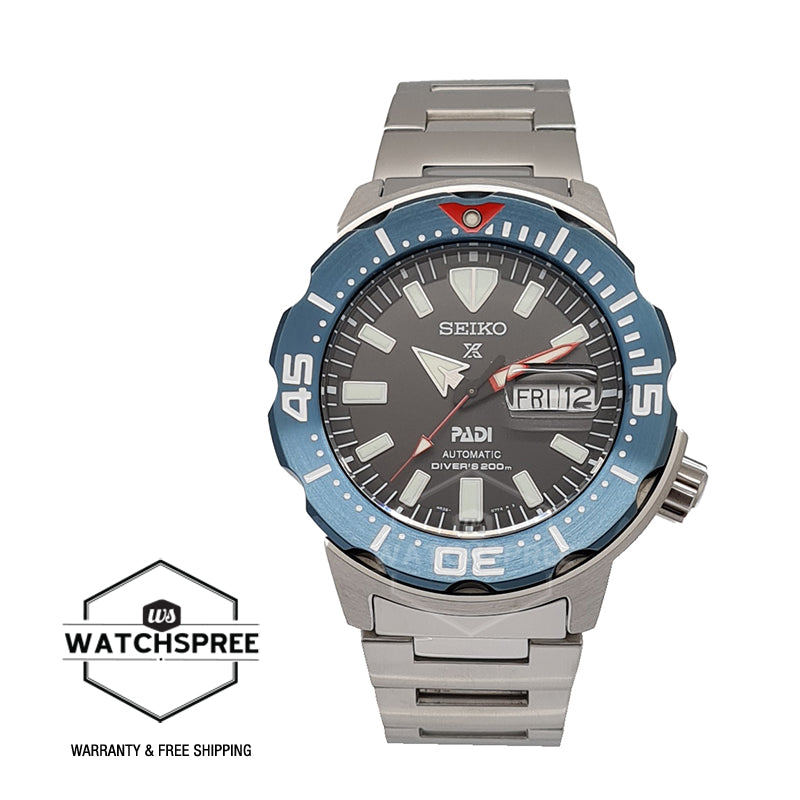 Seiko Prospex and PADI Diver's Automatic Special Edition Silver Stainless Steel Band Watch SRPE27K1 (LOCAL BUYERS ONLY)