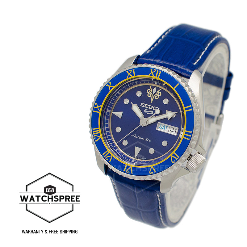Seiko 5 Sports Automatic STREET FIGHTER V Limited Edition (Blue Jade - CHUN-LI) Blue Leather Strap Watch SRPF17K1 (LOCAL BUYERS ONLY)