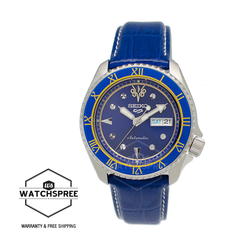 Seiko 5 Sports Automatic STREET FIGHTER V Limited Edition (Blue Jade - CHUN-LI) Blue Leather Strap Watch SRPF17K1 (LOCAL BUYERS ONLY)