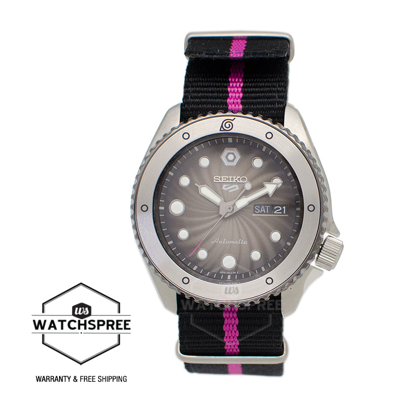 Seiko 5 Sports NARUTO & BORUTO Limited Edition (BORUTO UZUMAKI) Black Nylon Strap Watch SRPF65K1 (LOCAL BUYERS ONLY)