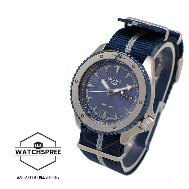 Seiko 5 Sports NARUTO & BORUTO Limited Edition (SASUKE UCHIHA) Navy Blue Nylon Strap Watch SRPF69K1 (LOCAL BUYERS ONLY)