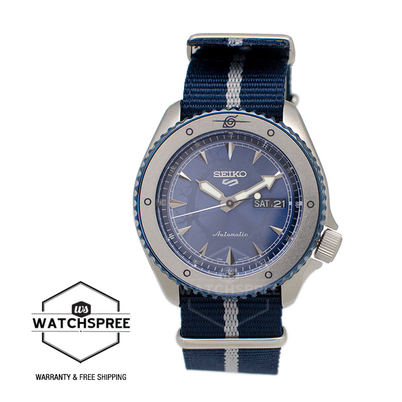 Seiko 5 Sports NARUTO & BORUTO Limited Edition (SASUKE UCHIHA) Navy Blue Nylon Strap Watch SRPF69K1 (LOCAL BUYERS ONLY)