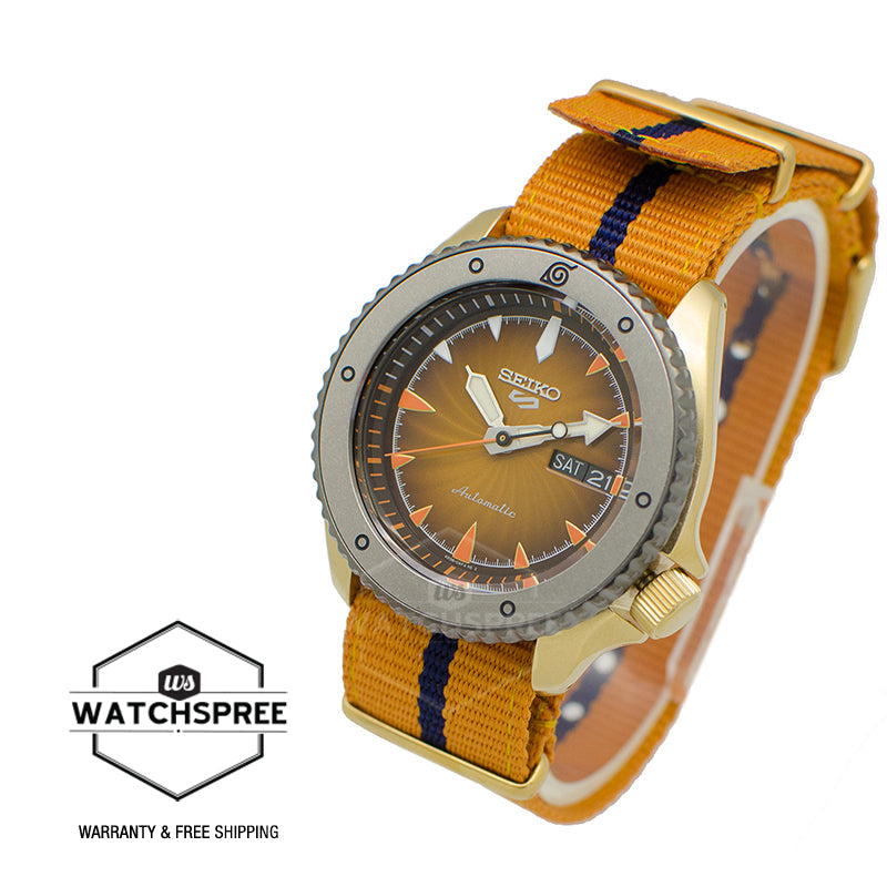 Seiko 5 Sports NARUTO & BORUTO Limited Edition (NARUTO UZUMAKI) Orange Nylon Strap Watch SRPF70K1 (LOCAL BUYERS ONLY)