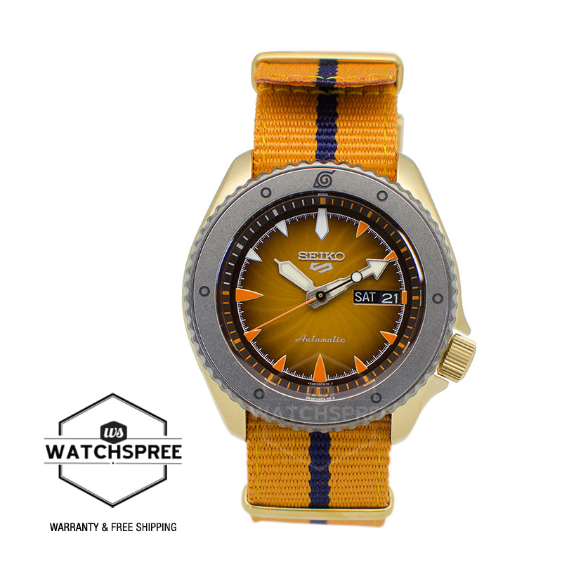 Seiko 5 Sports NARUTO & BORUTO Limited Edition (NARUTO UZUMAKI) Orange Nylon Strap Watch SRPF70K1 (LOCAL BUYERS ONLY)