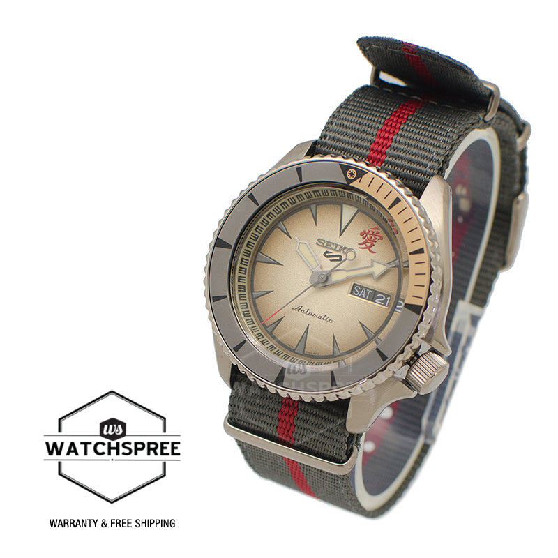 Seiko 5 Sports NARUTO & BORUTO Limited Edition (GAARA) Grey Nylon Strap Watch SRPF71K1 (LOCAL BUYERS ONLY)