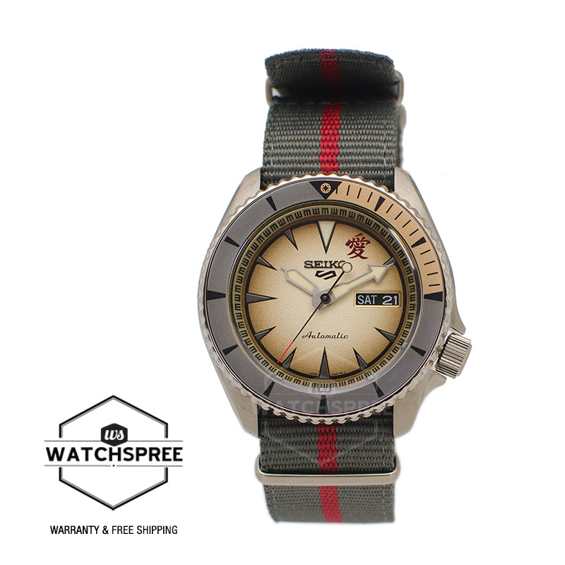 Seiko 5 Sports NARUTO & BORUTO Limited Edition (GAARA) Grey Nylon Strap Watch SRPF71K1 (LOCAL BUYERS ONLY)