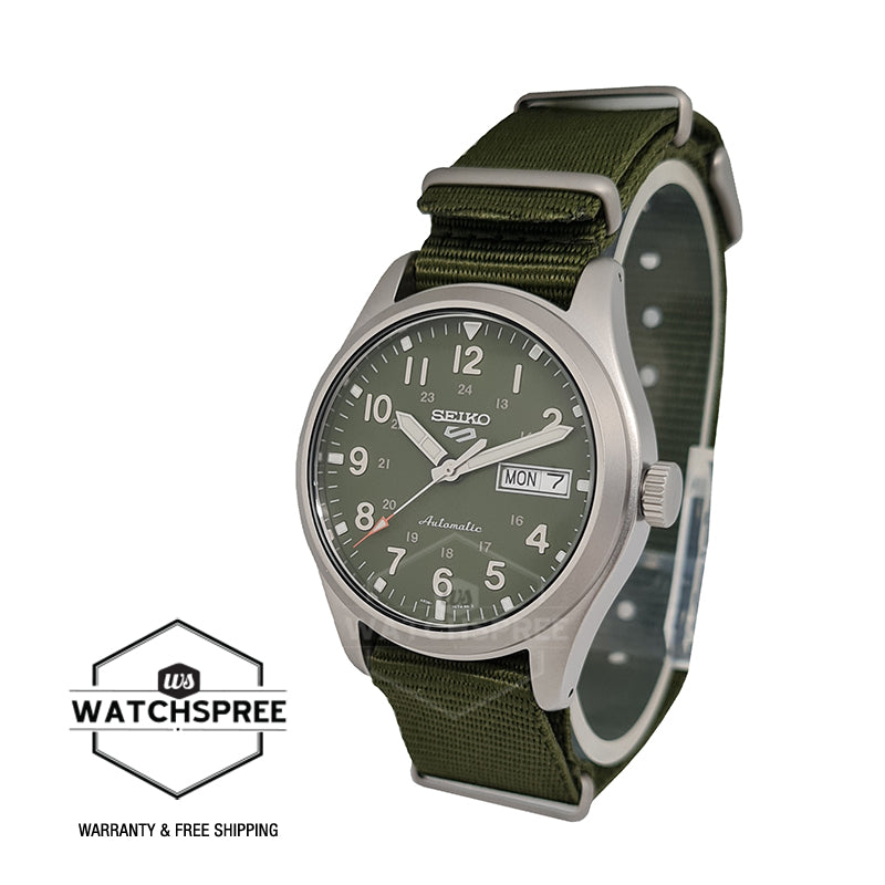 Seiko 5 Sports Automatic Green Nylon Strap Watch SRPG33K1 (LOCAL BUYERS ONLY)
