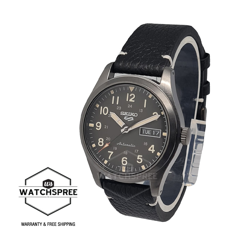 Seiko 5 Sports Automatic Black Calf Strap Watch SRPG41K1 (LOCAL BUYERS ONLY)