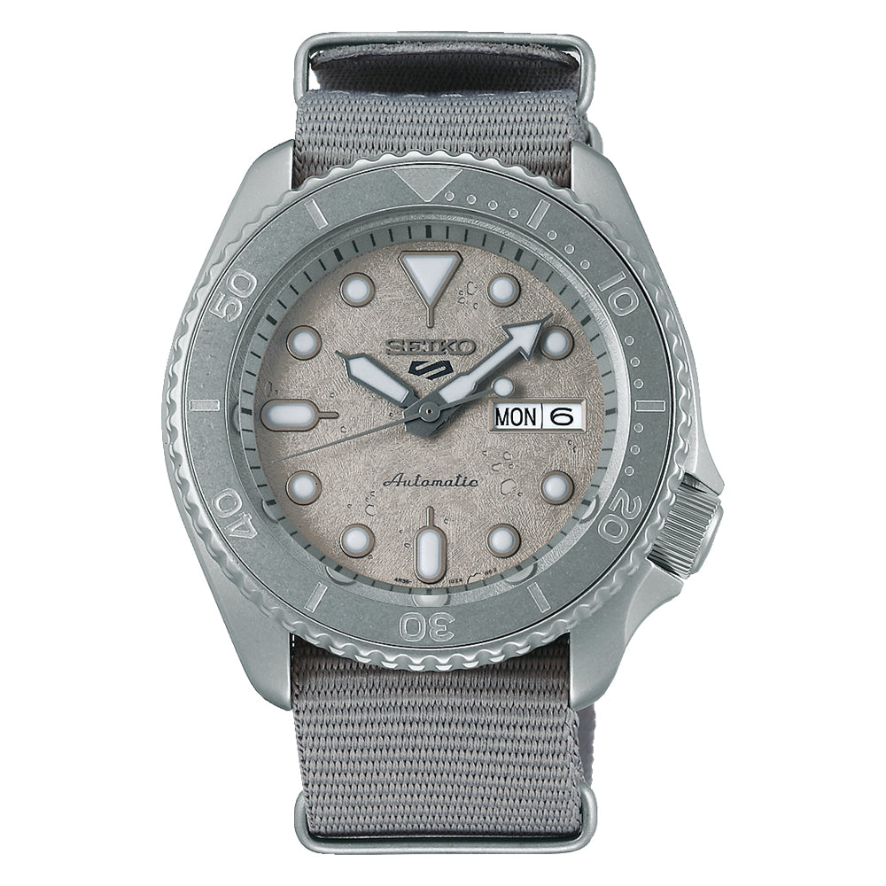 Seiko 5 Sports Automatic Grey Nylon Strap Watch SRPG61K1