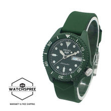 Load image into Gallery viewer, Seiko 5 Sports Automatic Dark Green Silicone Strap Watch SRPG83K1
