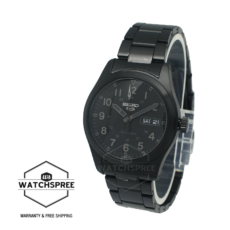 Seiko 5 Sports Automatic Field Street Style Black Stainless Steel Band Watch SRPJ09K1