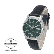 Load image into Gallery viewer, Seiko 5 Sports Automatic Field Suits Style Dark Brown Leather Strap Watch SRPJ89K1
