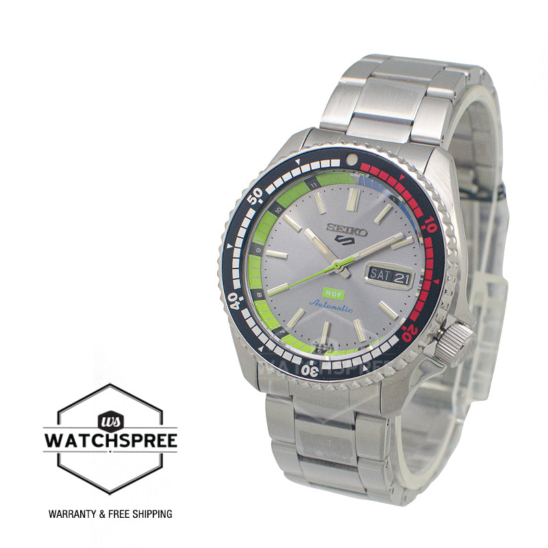 Seiko 5 Sports Automatic SKX Series HUF Limited Edition Stainless Steel Band Watch SRPL33K1 (Limited edition of 7,000 pieces)