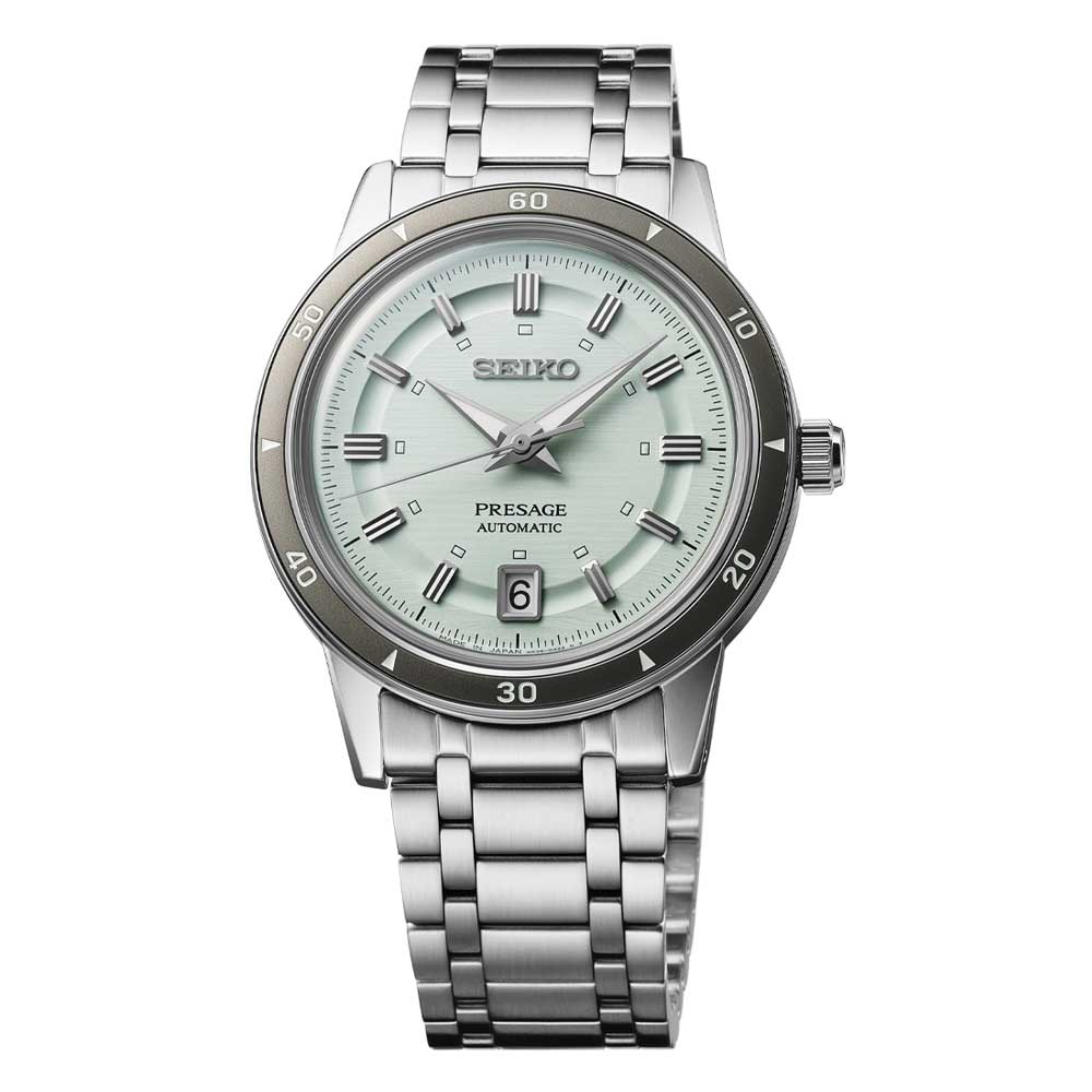 Seiko Presage (Japan Made) Automatic Style60?s Stainless Steel Band Watch SRPL71J1
