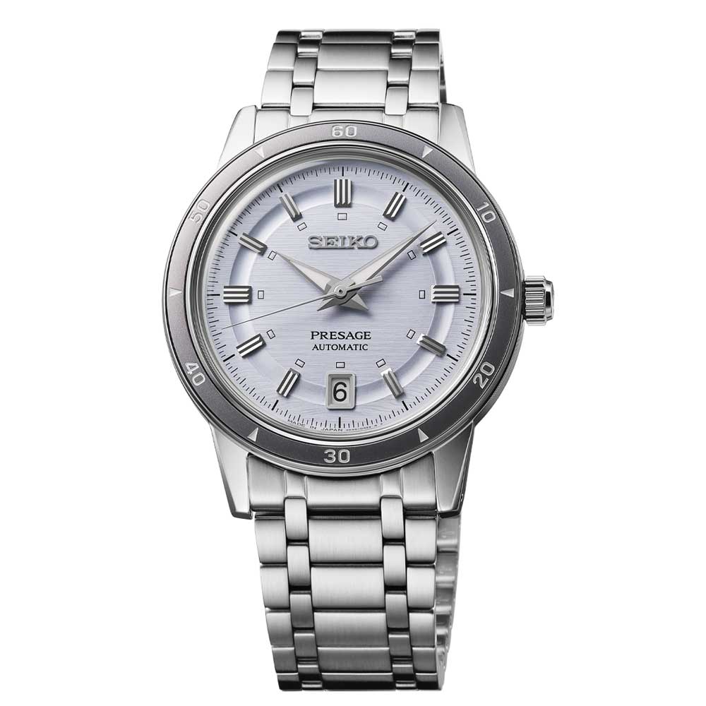 Seiko Presage (Japan Made) Automatic Style60?s Stainless Steel Band Watch SRPL73J1